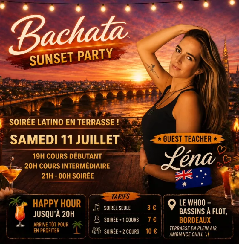 Bachata Sunset Party au Whoo — Bordeaux