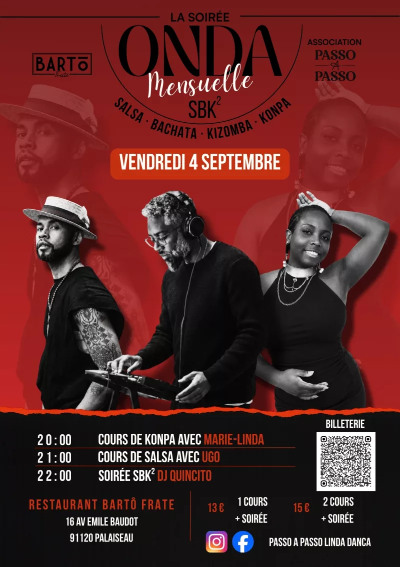 ONDA mensuelle - soirée SBK2 - Salsa Bachata Kizomba Konpa - cours de konpa et de salsa — Palaiseau